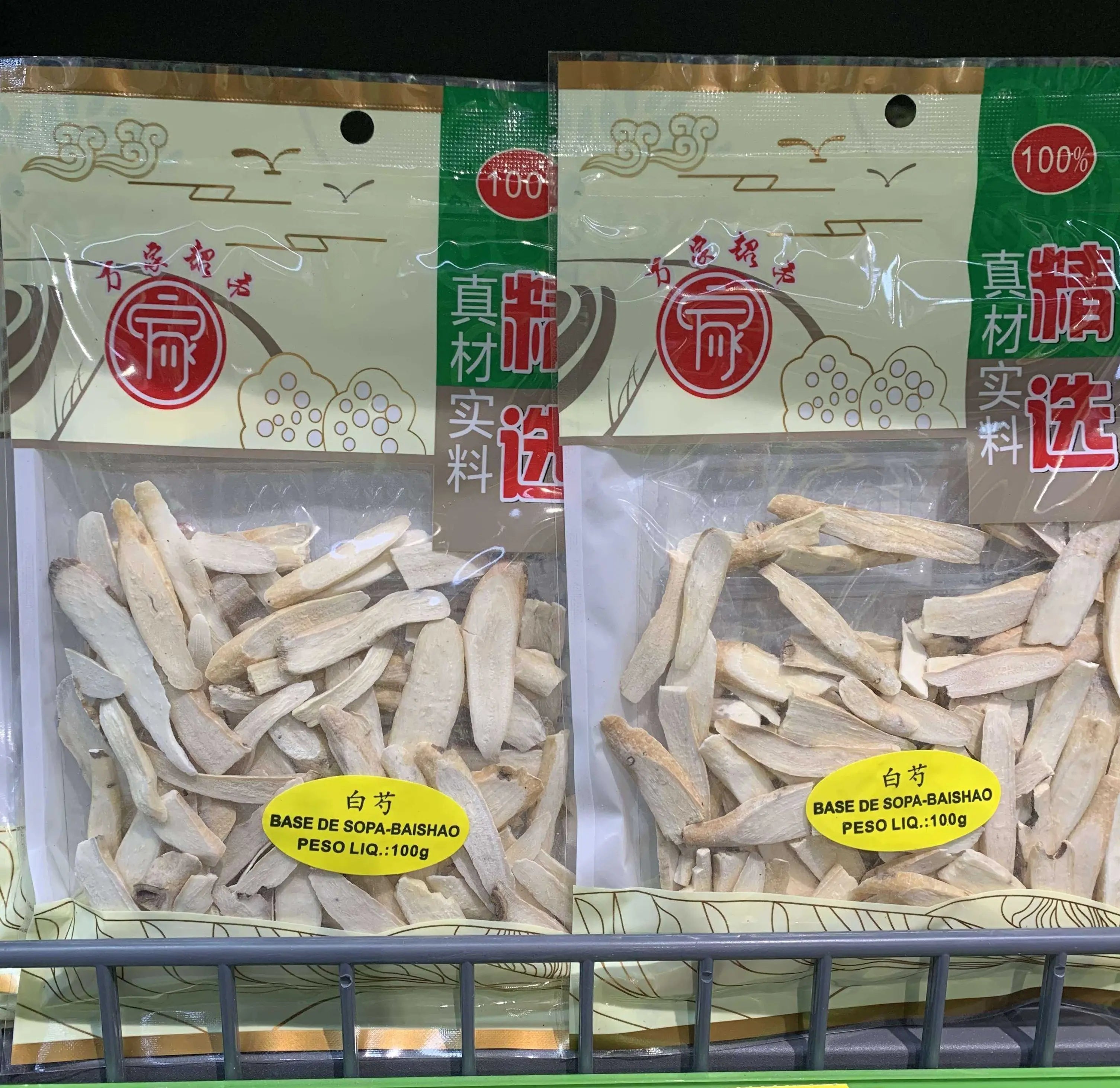 Raiz de Peônia Branca（白芍）100g