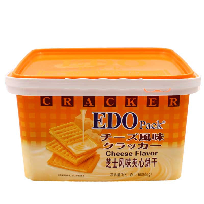 Edo Crackers Biscoito Soda Cracker Queijo EDO Pack 600g - Sabor Autêntico