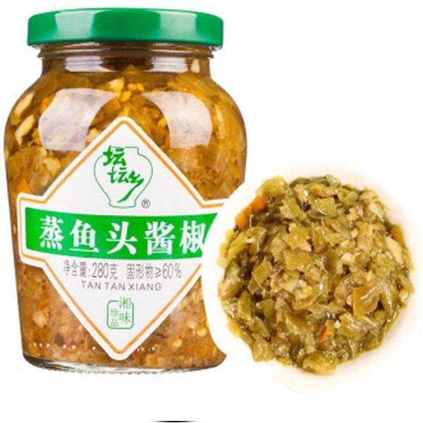 Molho de Pimenta com Cabeça de Peixe Cozida no Vapor（蒸鱼头酱椒）- Tan Tan Xiang 280g