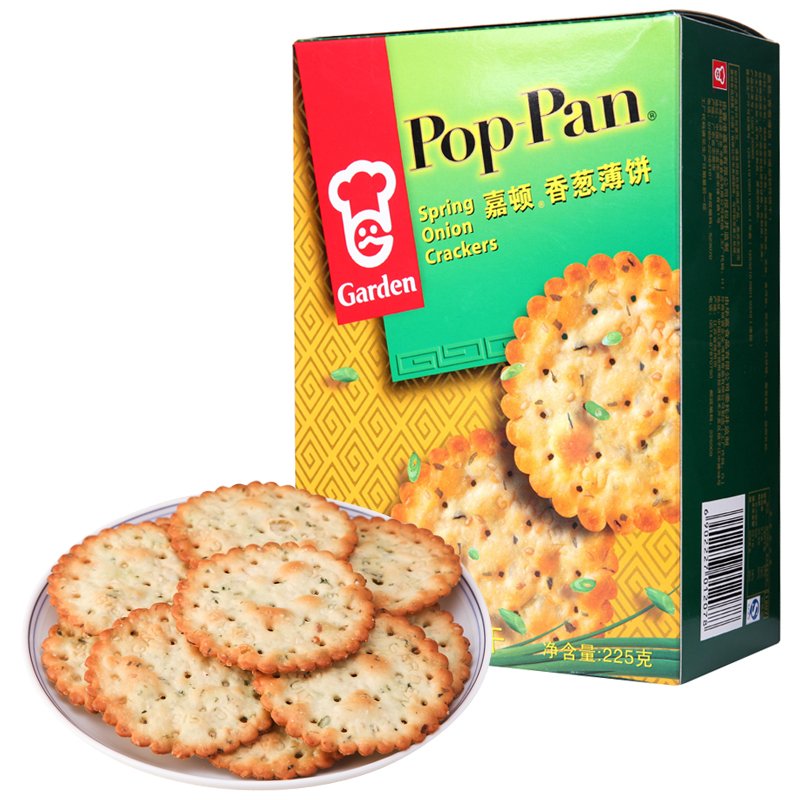 Pop Pan Biscoito de Cebola（嘉顿香葱薄饼）- Garden 225g
