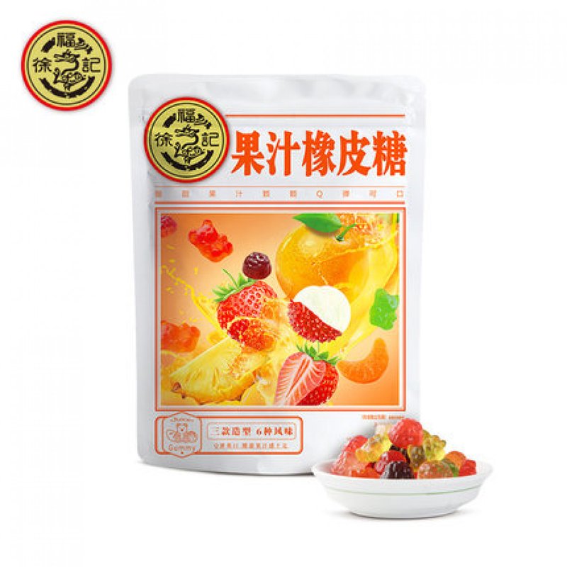 Bala de Goma Sabores Frutados（果汁橡皮糖）- Xu Fu Ji 230g