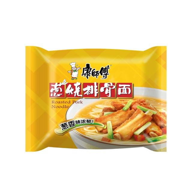 Macarrão Instantâneo Costela de Porco Assada（葱烧排骨面）- Kangshifu 100g