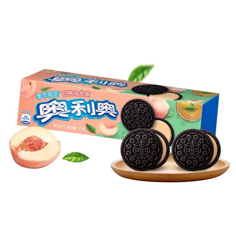 Biscoito Oreo Sabor Pêssego Oolong（奥利奥夹心白桃乌龙味）- Oreo 97g