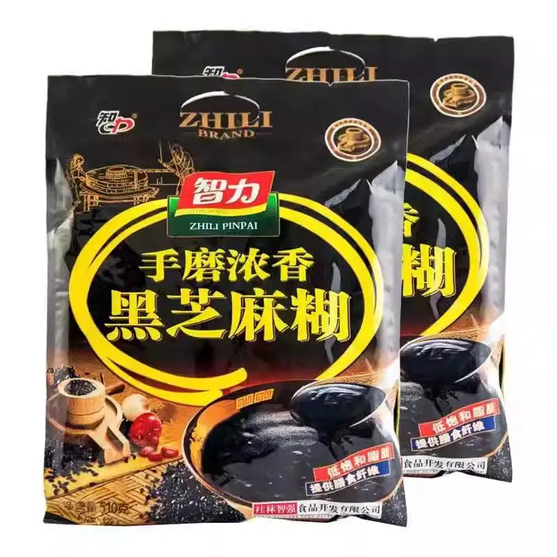 Pasta de Gergelim Preto Aromática（手磨浓香黑芝麻糊）- Zhili 520g