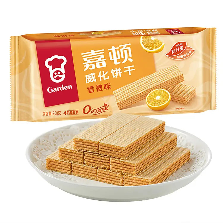 Wafer Garden Sabor Laranja（嘉顿威化饼干香橙味）- Garden 200g