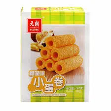 Mini Egg Rolls Sabor Durian（元朗小蛋卷）- Yan Wo 100g