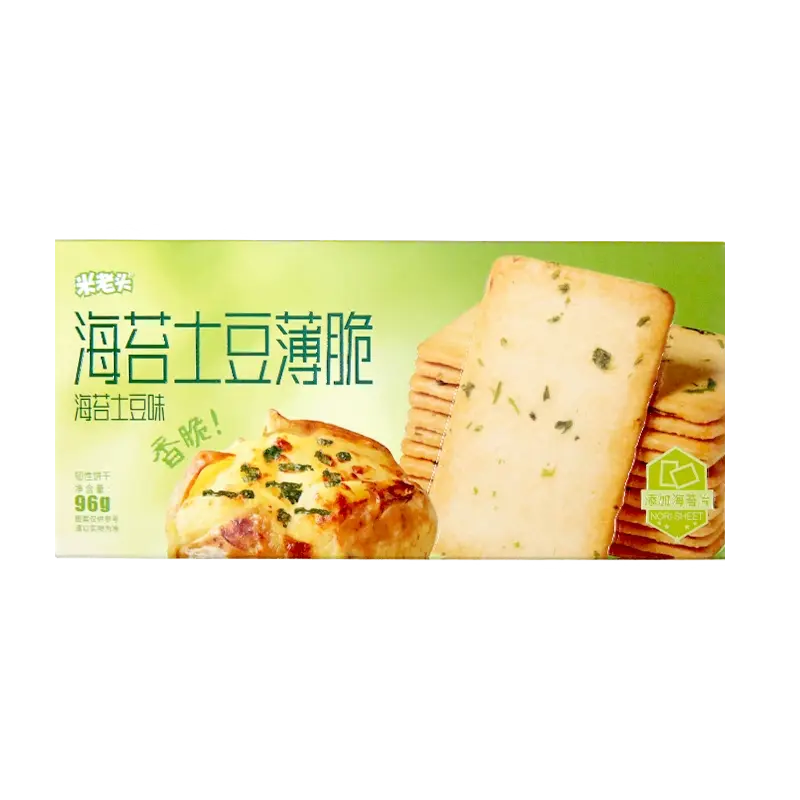 Biscoito de Batata com Alga Marinha（海苔土豆薄脆）- Mi Laotou 96g