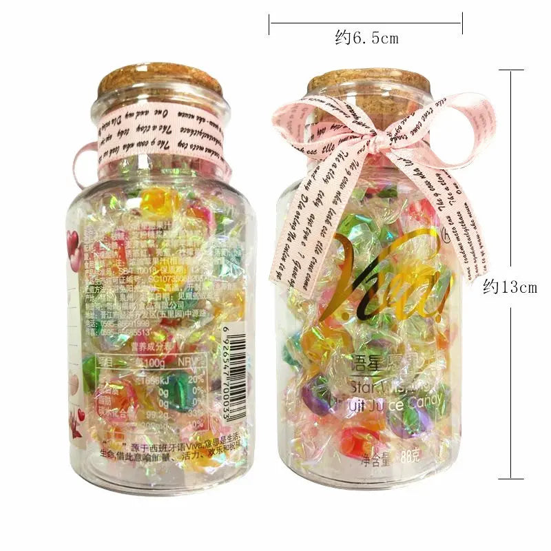 Bala de Frutas em Pote Decorativo（心语心愿果汁糖）- Qifeng 80g