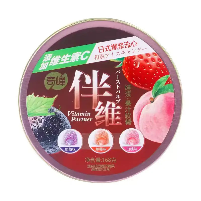 Balas de Frutas com Coração Líquido（伴维爆浆果汁软糖）- Vitamin Partner 168g