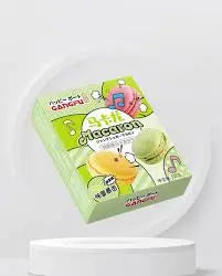 Biscoito Macaron com Pop Rocks Sabor Matcha（港福跳跳糖马卡龙饼干）- Gangfu 132g