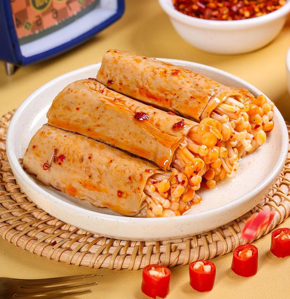 Rolinhos de soja com cogumelo Enoki picante - Yo! Man 100g