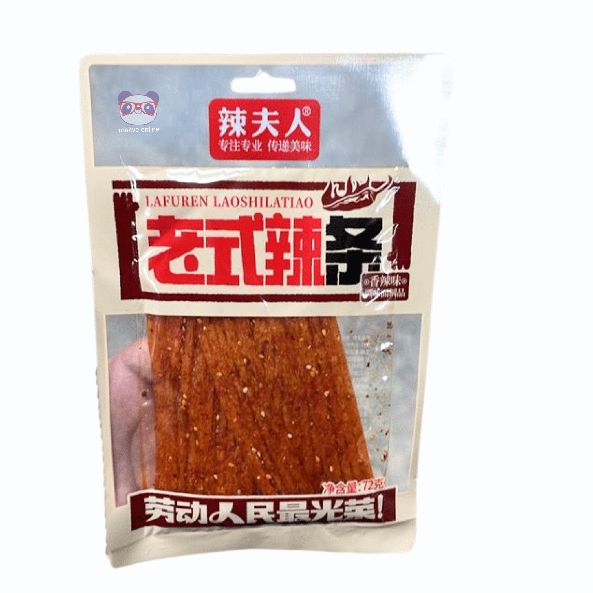 Snack chinês de massa de trigo apimentada Lafuren Laoshi Latiao 72g 