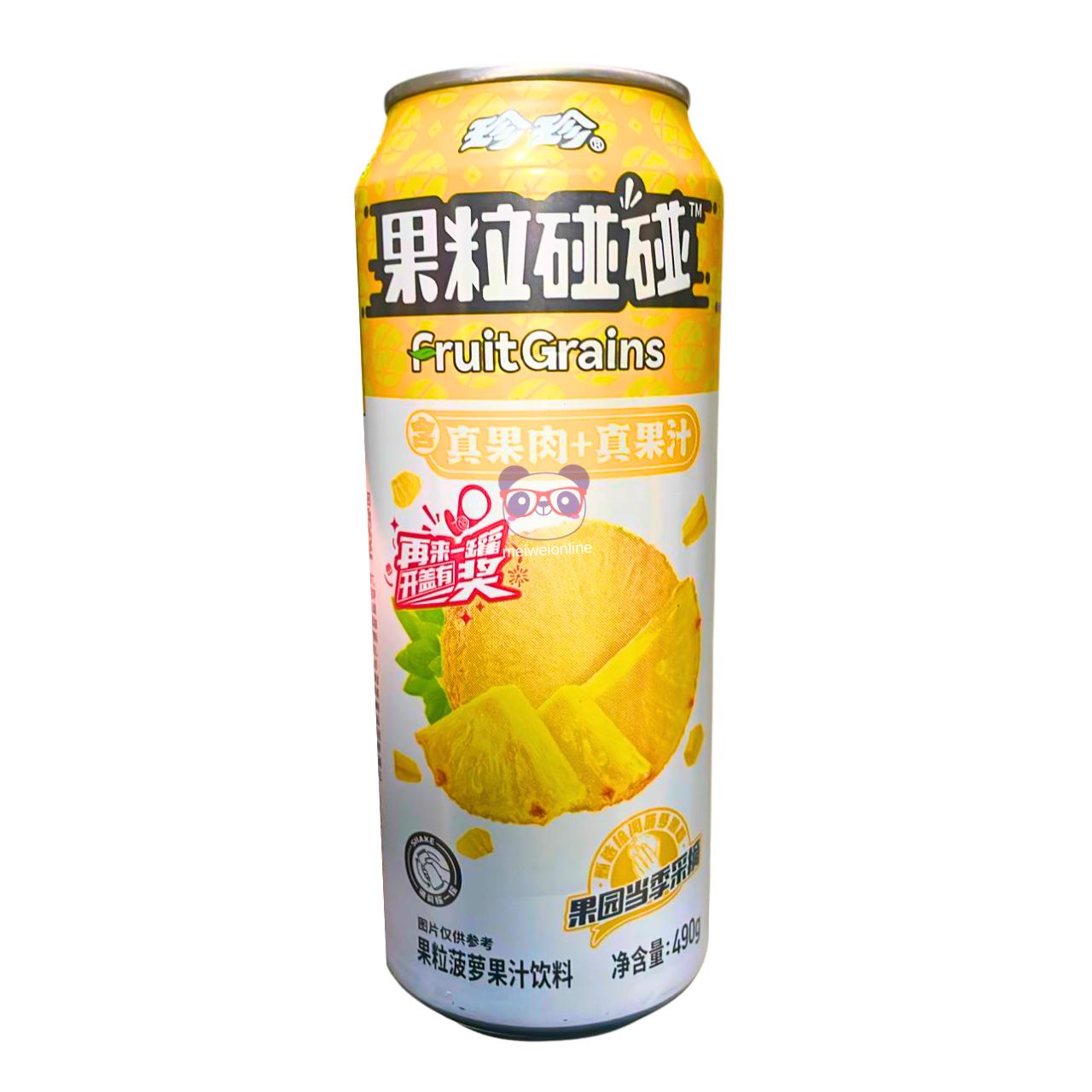 Suco de abacaxi com pedaços - Zhenzhen 490g