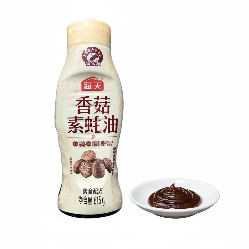 Molho de Ostra Vegetariano com Cogumelos Xiangda (Haday) 615g - 香菇素蚝油