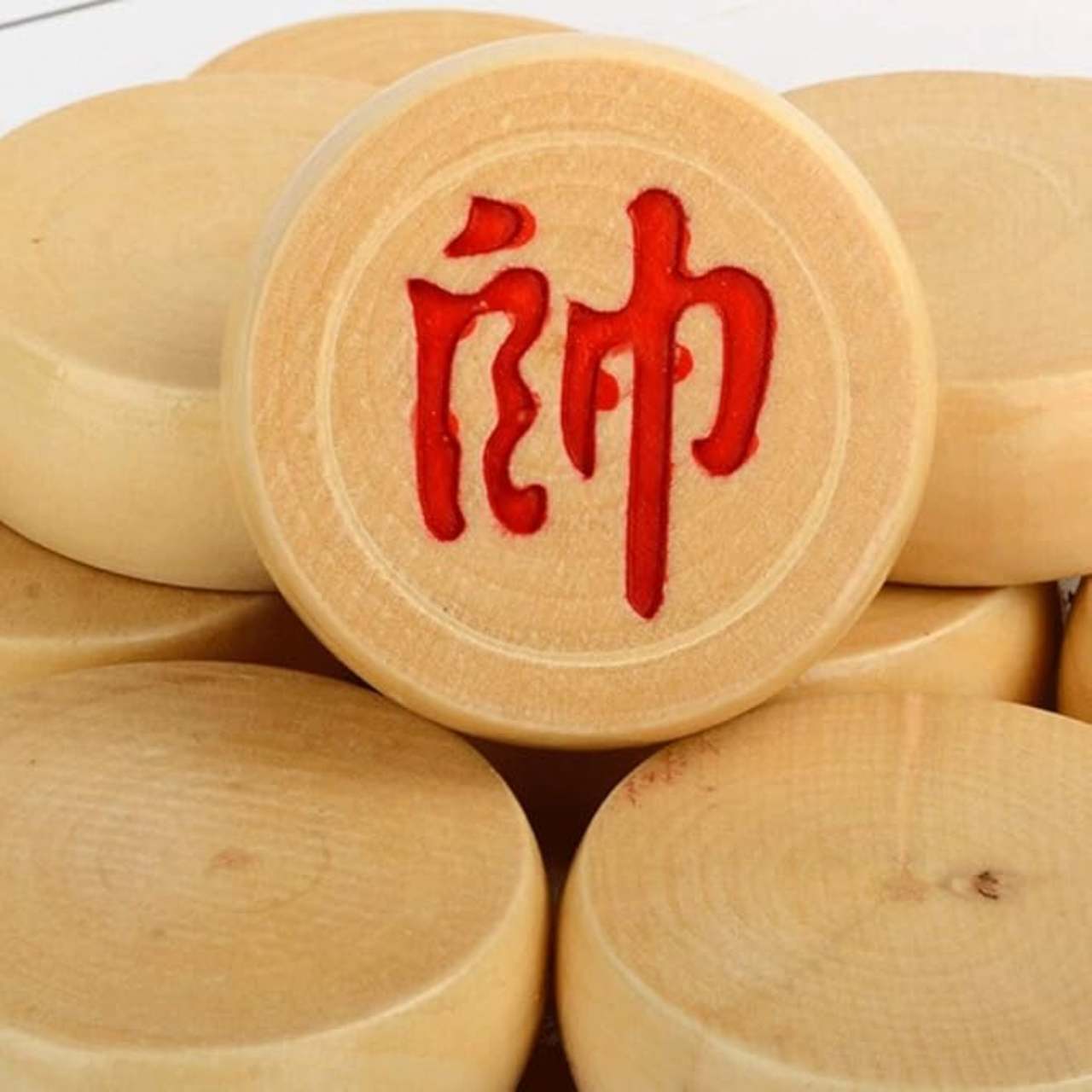 Jogo de xadrez chinês de madeira (Xiangqi)