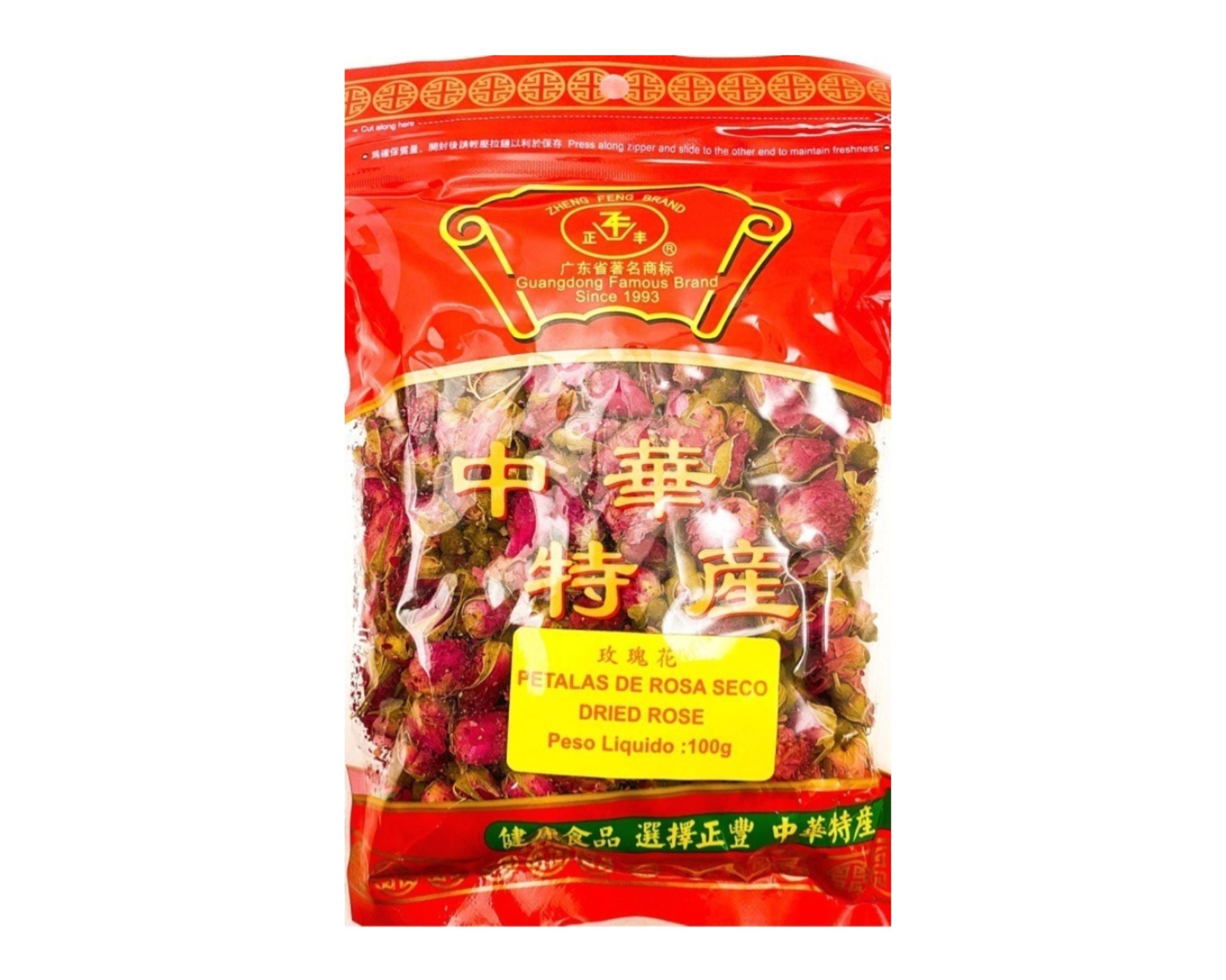Chá De Pétalas De Rosa Seco Zheng Feng Brand 100g - Mei Wei