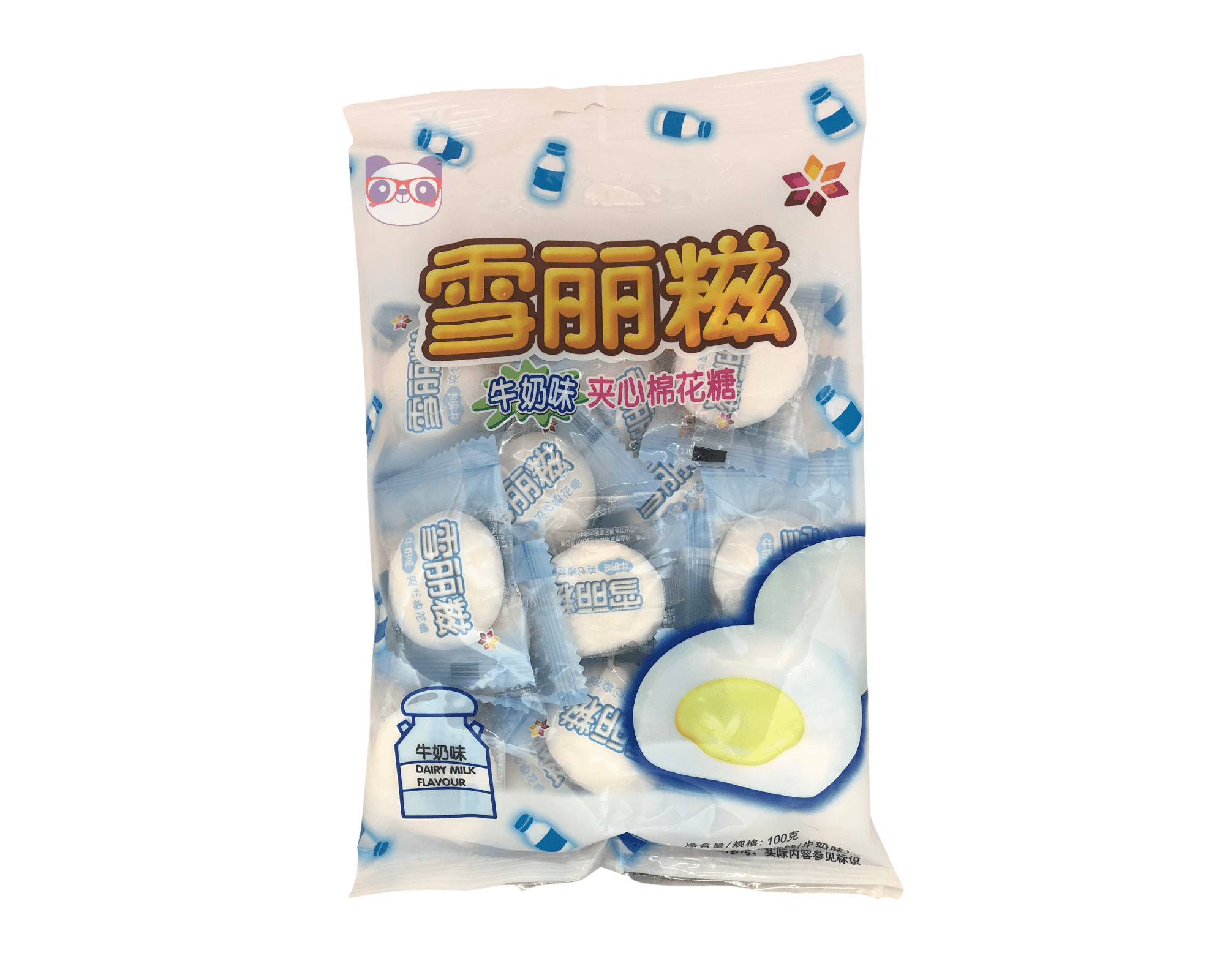 Marshmallow Chinês Recheado Sabor Leite - Foshan 100g