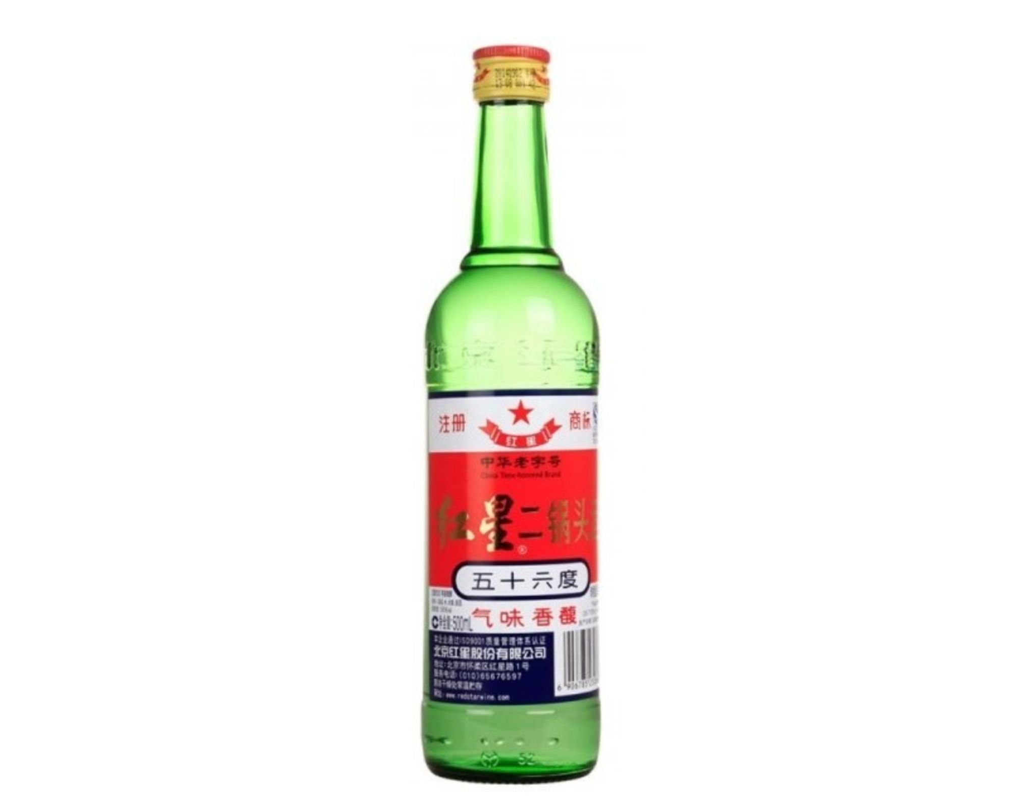 Vinho Chinês Er Wo Tou Estrela Vermelha - Hong Xing - 500ml