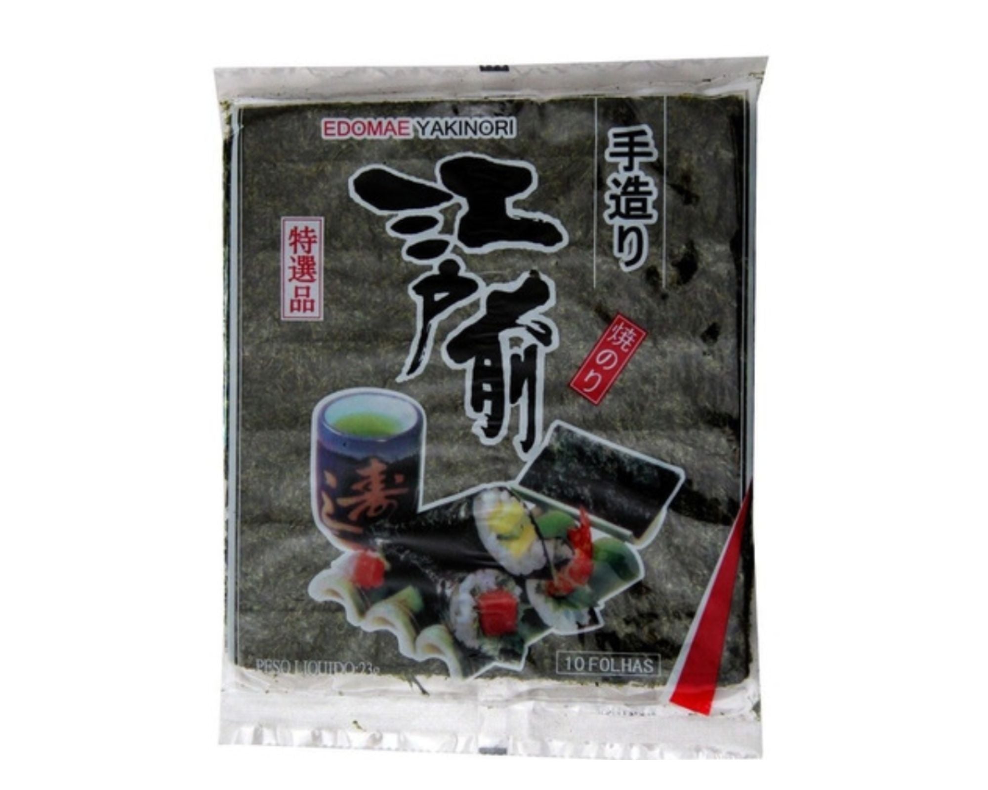 10 Folhas Alga Marinha Nori Edomae Temaki Hot Sushi - Mei Wei