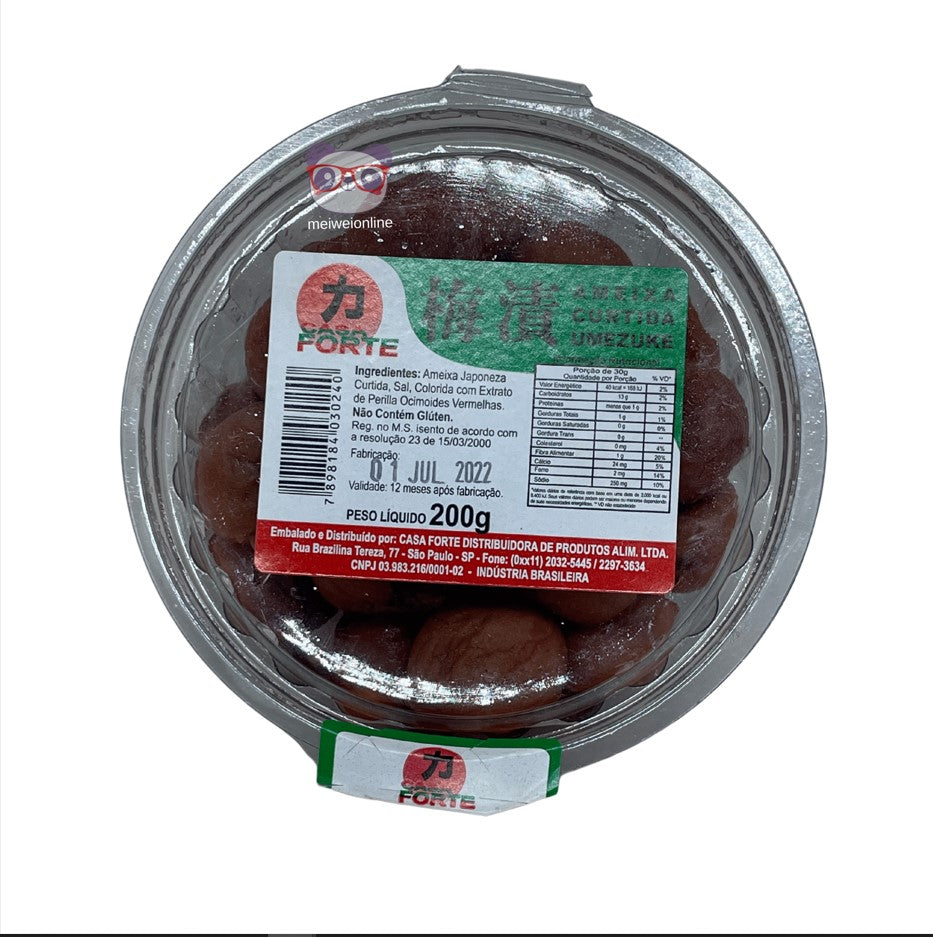 Ameixa Umeboshi - Casa Forte - 200g Pote - Mei Wei