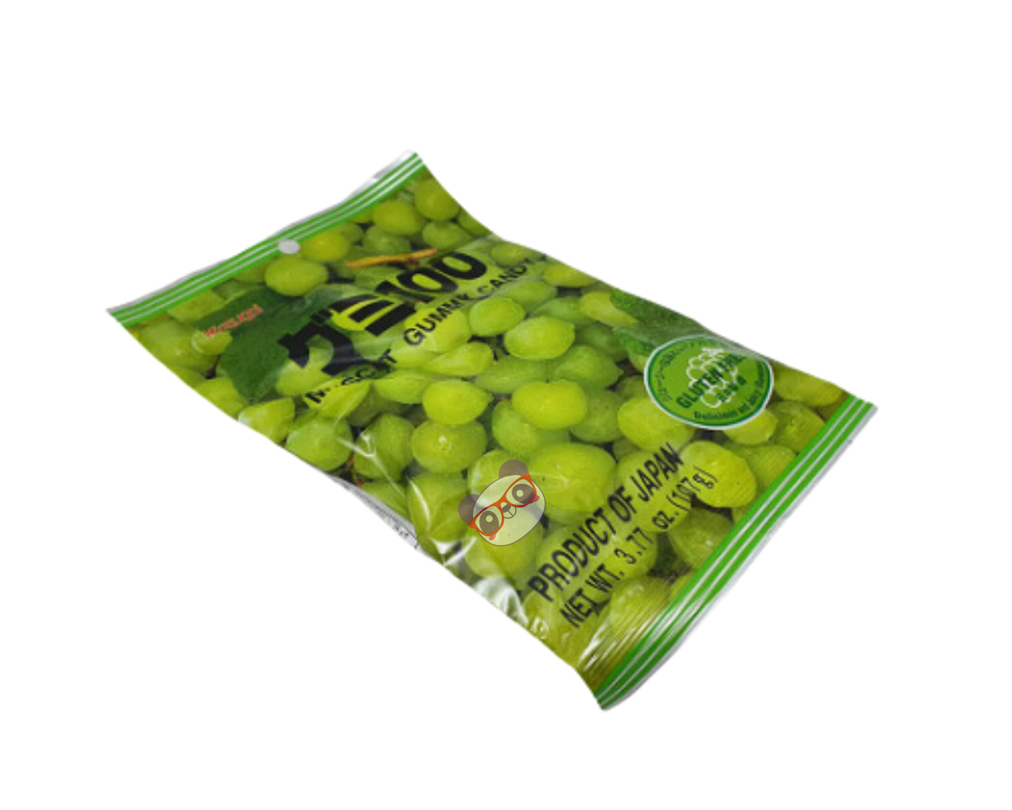 Bala Gelatinosa Sabor Uva Verde - Kasugai Gummy 107g