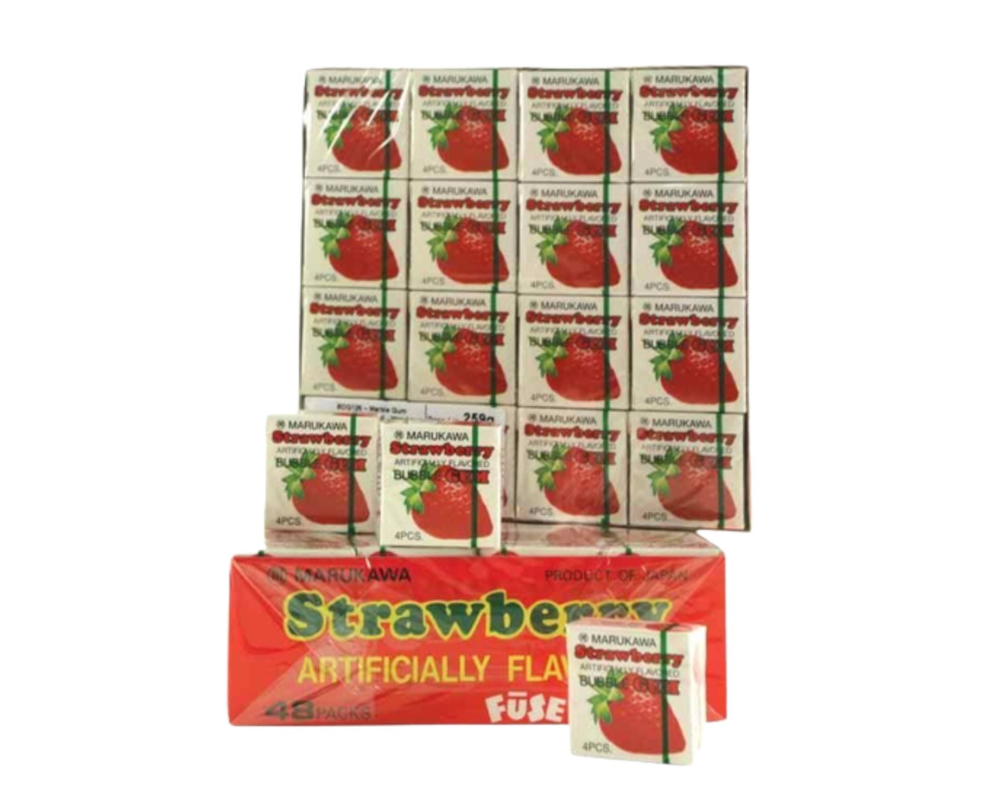 Goma de mascar (chiclete) sabor morango - Marukawa 259g