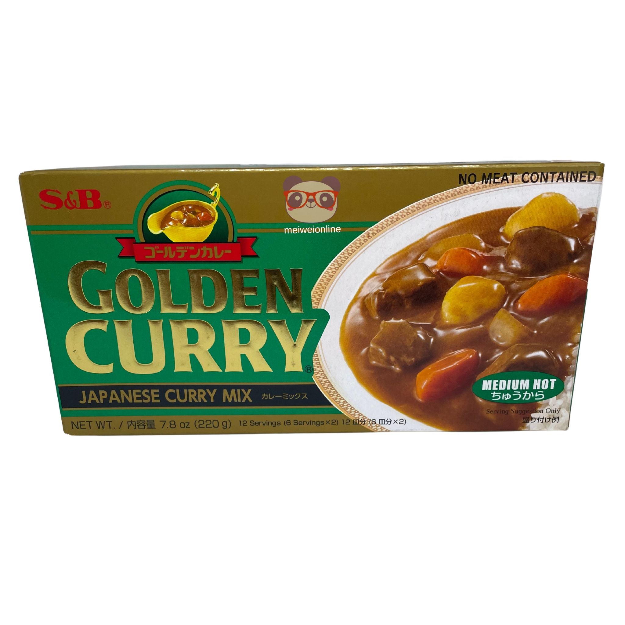 Golden Curry Mix S&B Chukara Medium Hot 220g - Mei Wei