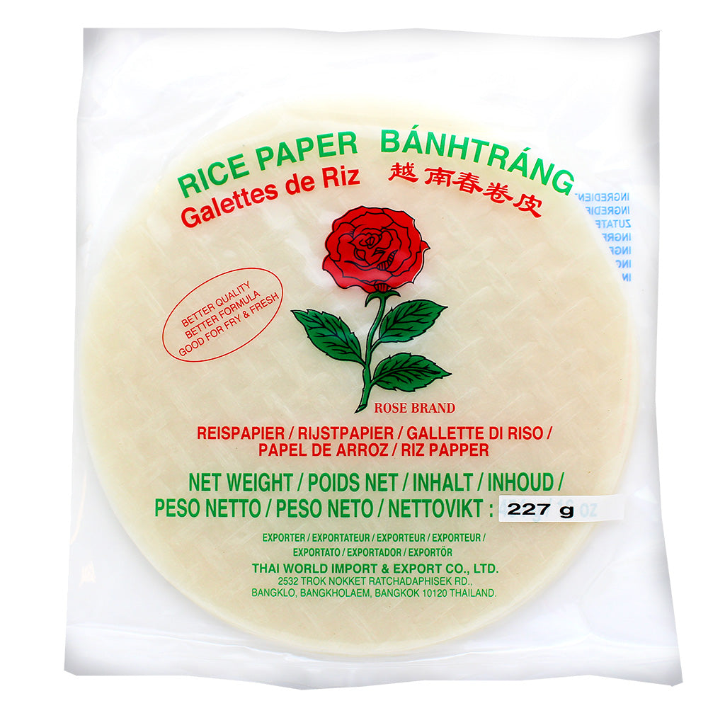 Papel De Arroz Harumaki Rolinho Primavera Rose Brand - 227g