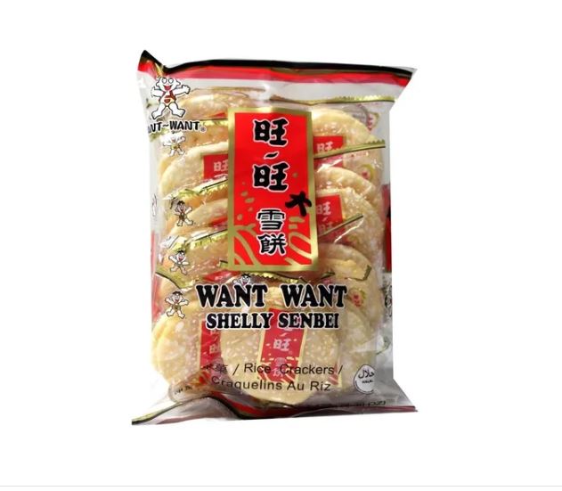 Biscoito De Arroz Doce Senbei - Want Want - 122g - Mei Wei