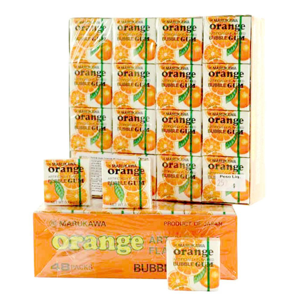 Goma de Mascar Chiclete Laranja - Marukawa - 259g