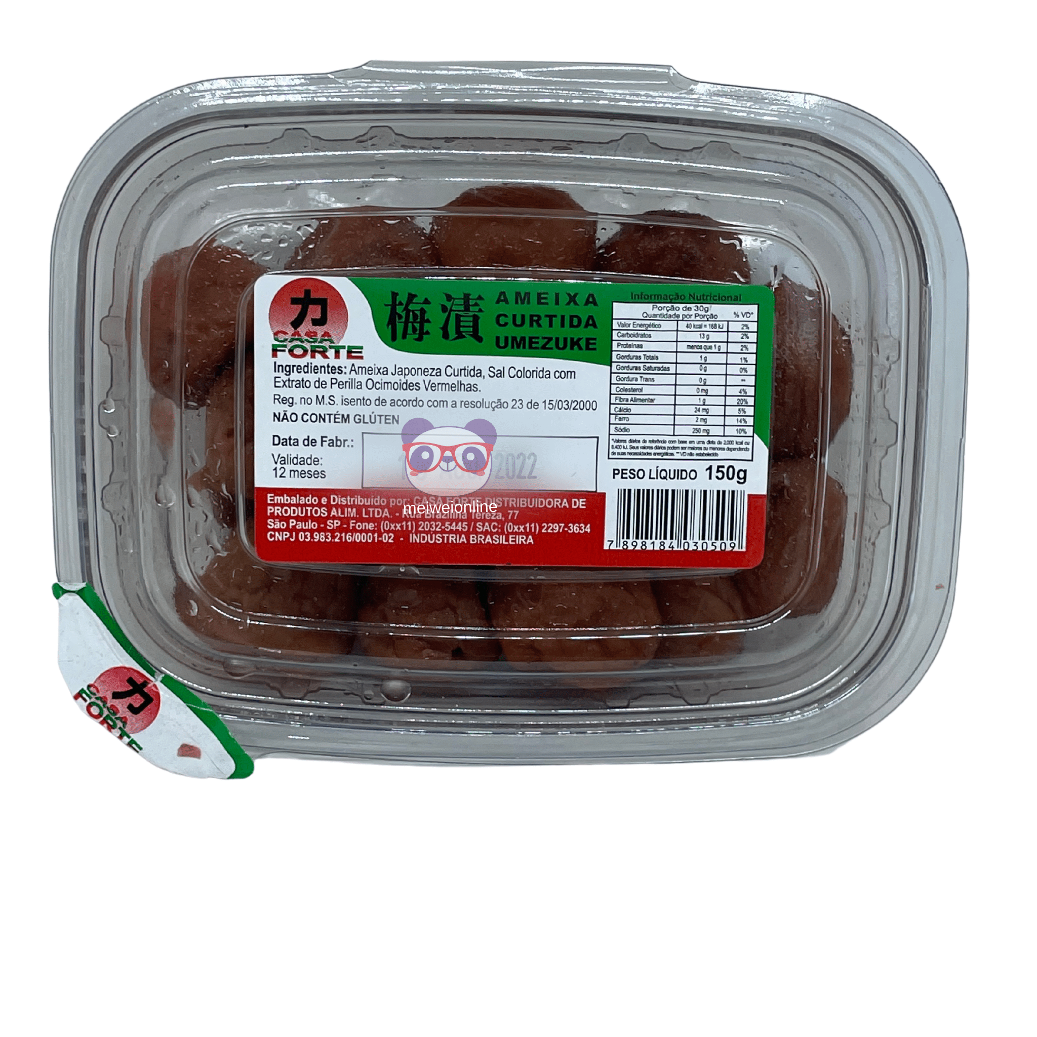 Ameixa Umeboshi - Casa Forte - 150g Pote - Mei Wei